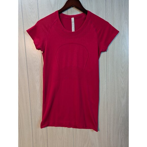 Lululemon Women's Size 8 Hot Pink Swiftly Tech Short Sleeve Activewear T-Shirt - Picture 1 of 7